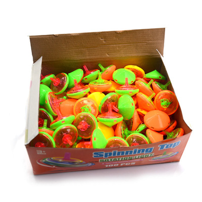 发光迷你陀螺 发光陀螺塑料玩具急速陀螺怀旧经典玩具批发