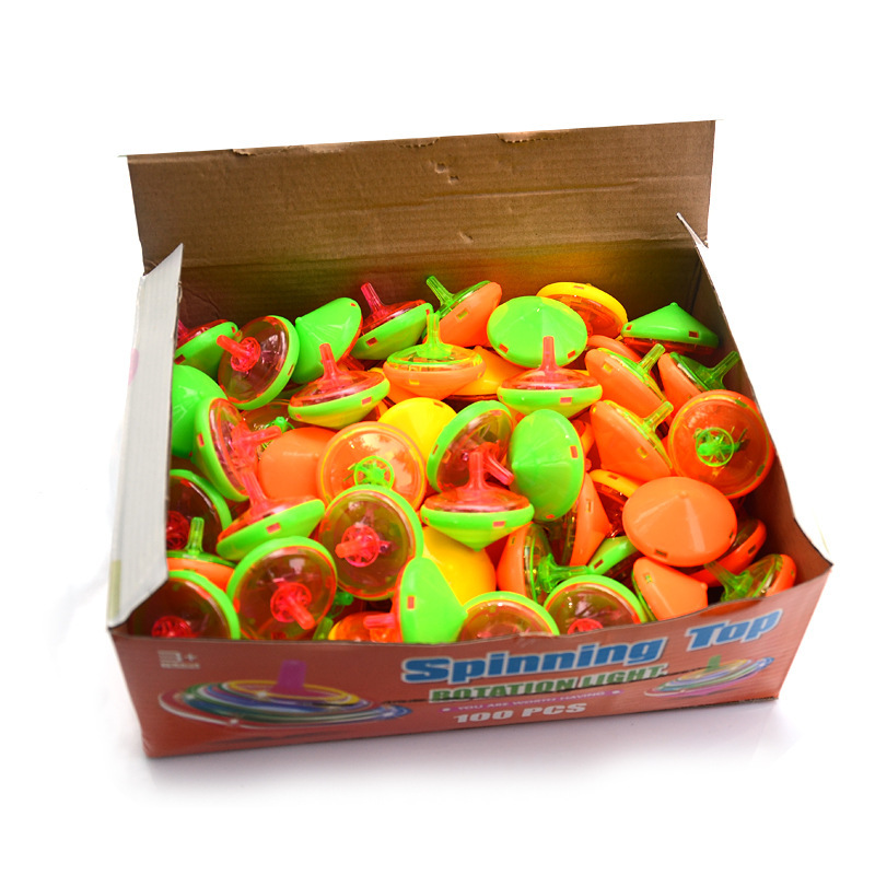 发光迷你陀螺 发光陀螺塑料玩具急速陀螺怀旧经典玩具批发