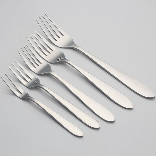 3cm tip tail bare body 410 stainless steel western food knife, fork and spoon fruit steak buffet knife and fork gift laser logo