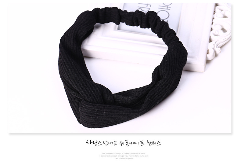 Korean Knitted Cross Sports Headband display picture 14