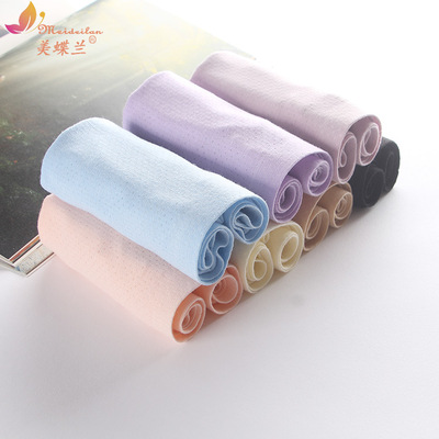 新款一片式无痕透气女士内裤 中腰性感纯棉镂空纯色三角裤