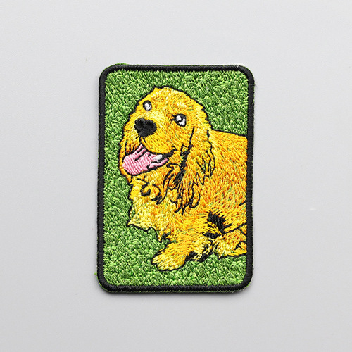 Small Dog Embroidered Badge Arm Patch Fabric Sticker Embroidered Gift Small Patch for Clothes Decoration Animal Iron-on Patch