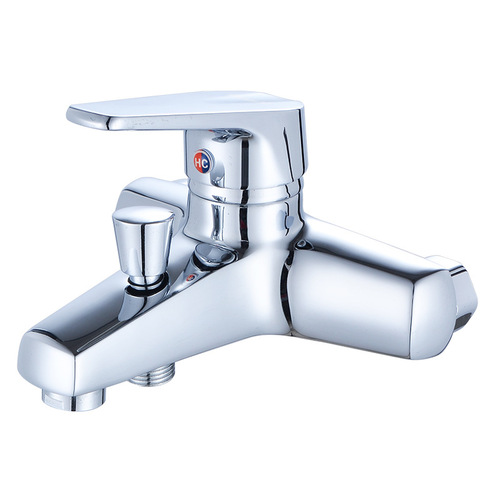 Hot and cold copper bathtub faucet, bathroom concealed shower mixing shower faucet, concealed triple mixing valve direct sales