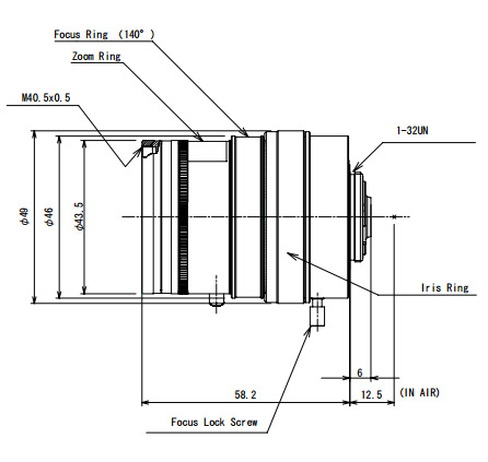 COMPUTAR康标达 A4Z1214CS-MPIR手动光圈工业镜头