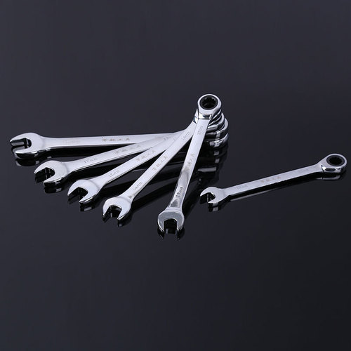 Metric ratchet combination wrench Home auto repair double-ended wrench Mirror polished quick wrench
