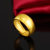 Golden ring, long-lasting brass accessory, 24 carat white gold