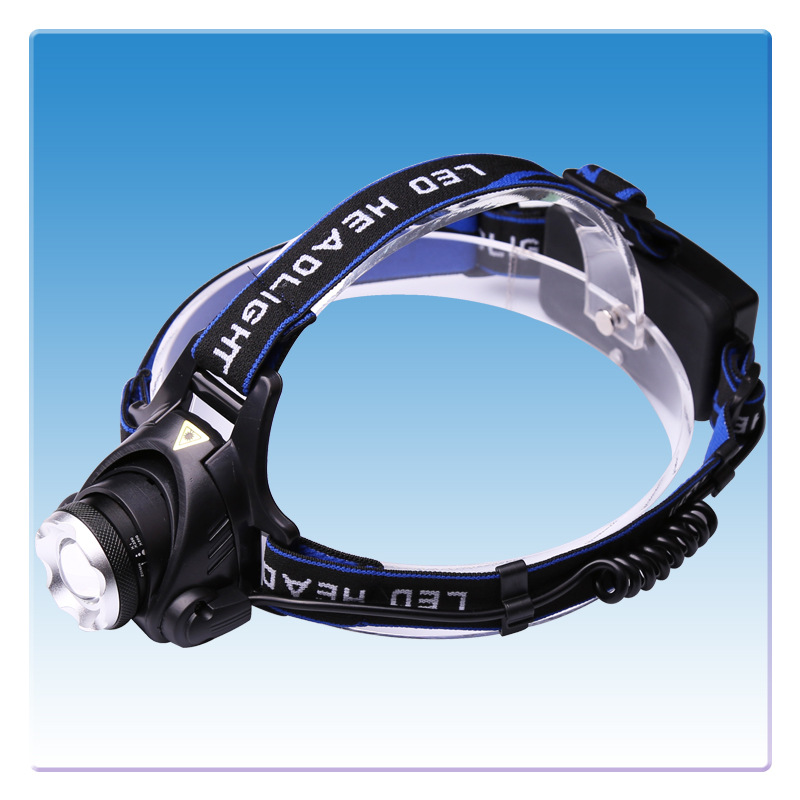 厂家直销新款感应CREE T6伸缩调焦大功率头灯led户外强光可充电V9