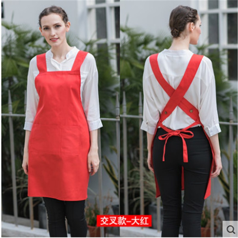 Estilo coreano moda cocina delantal adulto manicura esteticista supermercado trabajo camarero impermeable logotipo personalizado