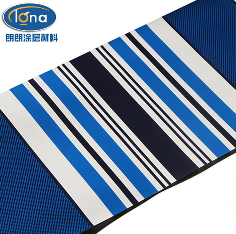 pvc加厚贴合面料 超耐晒彩条篷布 遮阳篷雨棚防水布料 双色三色