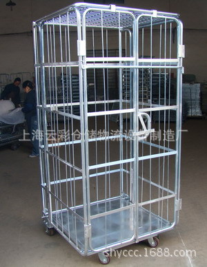 武汉汽车零部件周转料架物流台车手推车笼车两面车料架车