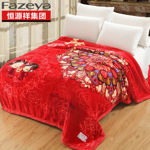Fazeya Lausheus одеяло свадебное свадьба брак Большой красный ковровой дорожку Большой красная ковровая дорожка приводится в толстую двойную кровать