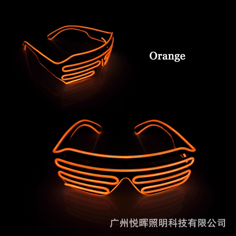 Venta caliente de Halloween persianas monocromo gafas luminosas bola vestir gafas fluorescentes Festival atmósfera suministros
