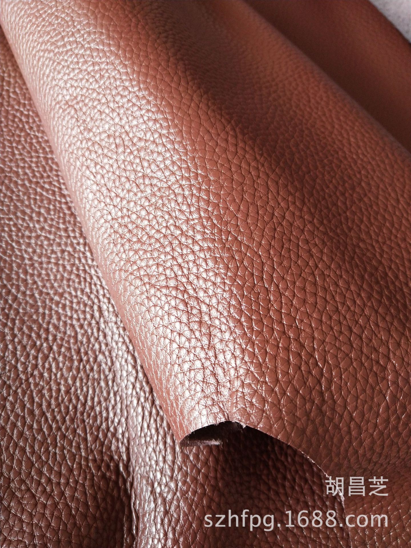 头层真皮 黄牛皮 棕色荔枝纹牛皮 1.6MM左右 劳保鞋、家具专用皮