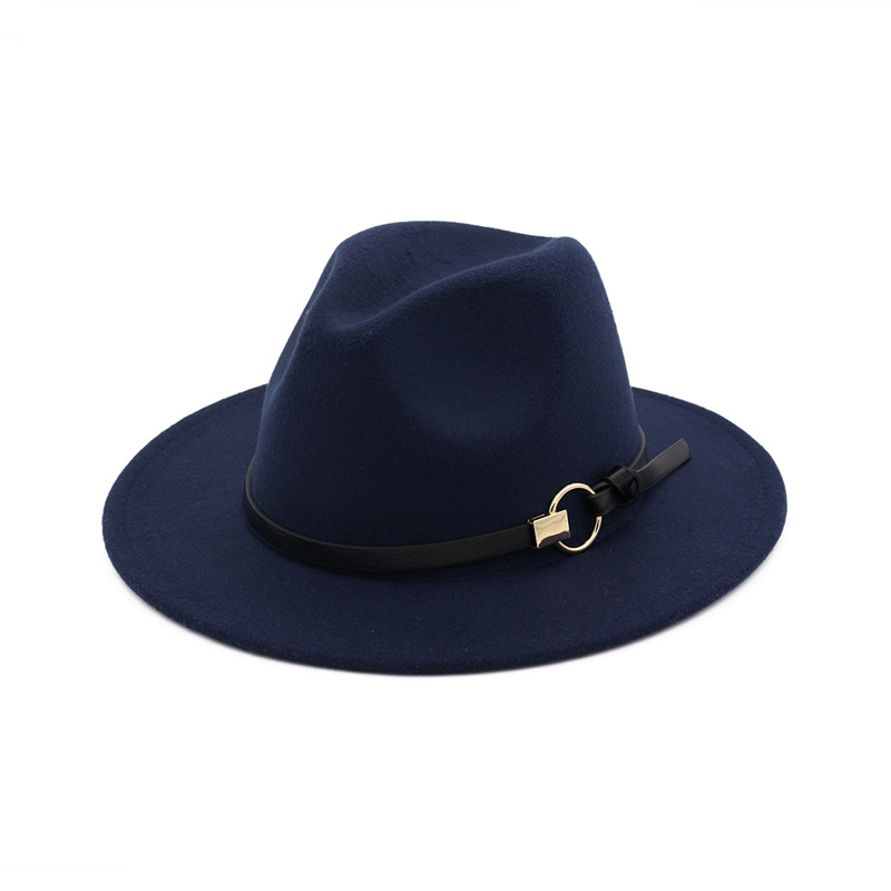 navy blue fedora