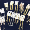 Accessory, earrings, long high-end zirconium with tassels, wholesale, golden color, Korean style