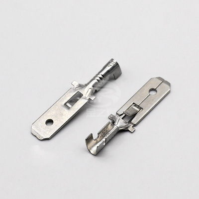 接线铜端子 长DJ612-6.3A短DJ611-6.3A 插片 四方插接插件