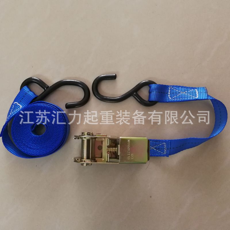 汽车拉紧器1寸5m  货物捆绑带25mm*6m 双S钩捆绑带