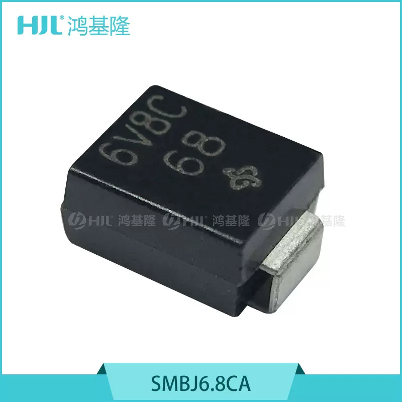 Vishay原装贴片双向TVS管SMBJ6.8CA SMB 丝印6V8C 瞬变抑制二极管