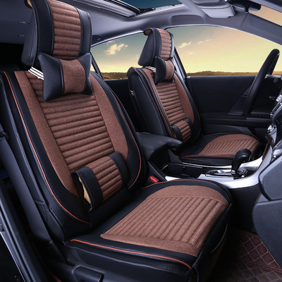 柏臣秋季汽車坐墊新款 亞麻汽車座套全包圍汽車坐墊四季通用批發