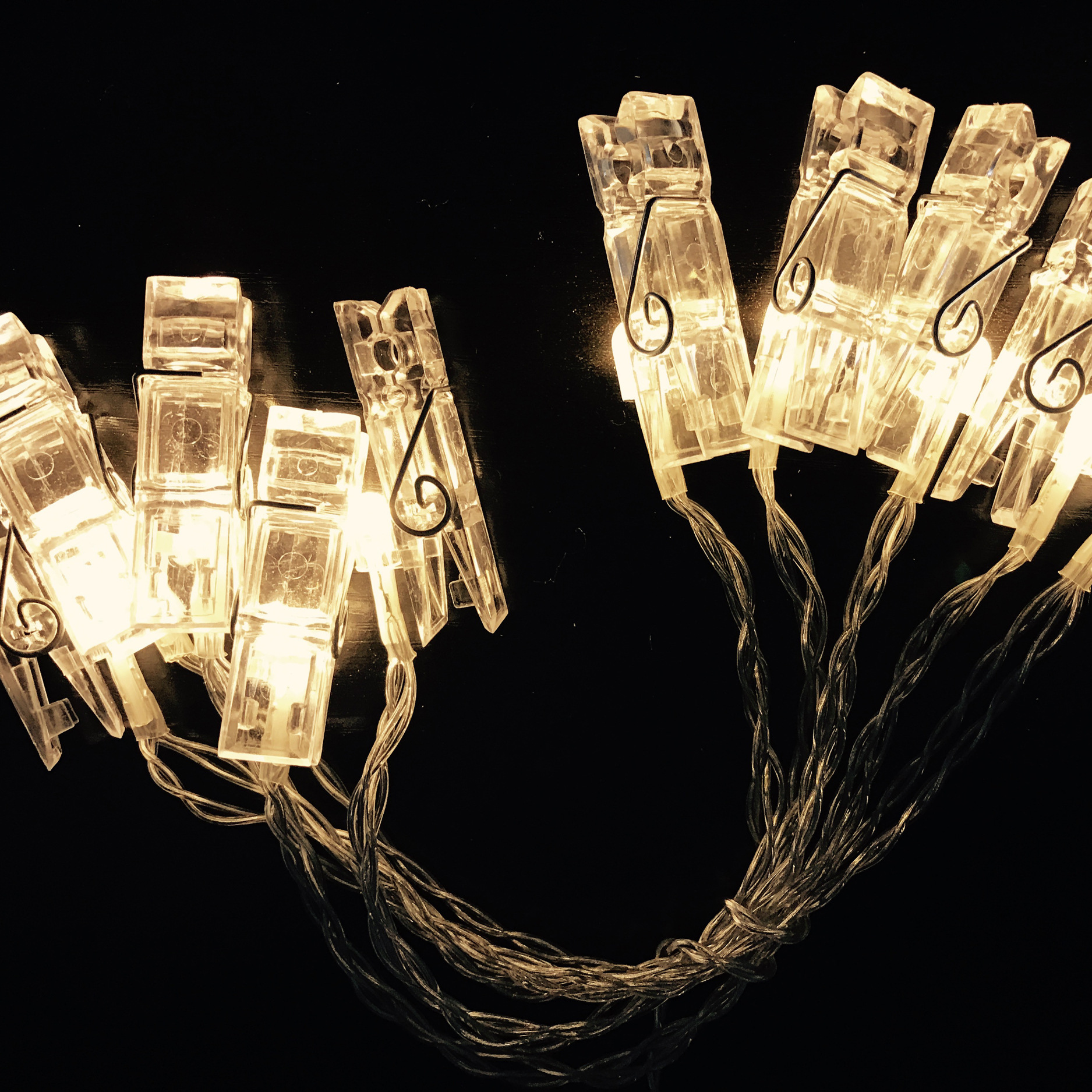 LED 조명 끈 깜박이는 조명 크리스마스 휴일 결혼식 장식 사진 벽 투명 클립 조명 도매 세대