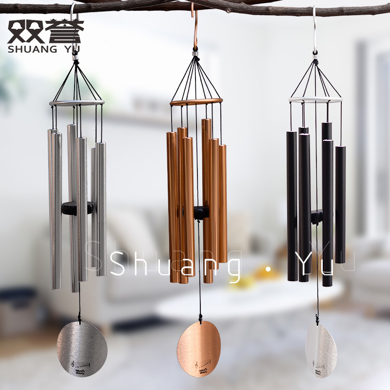 European Music Metal Six-tube28-inch Wind Chime Aluminum Tube Home Courtyard Outdoor Fresh Hanging Decoration Holiday Gift