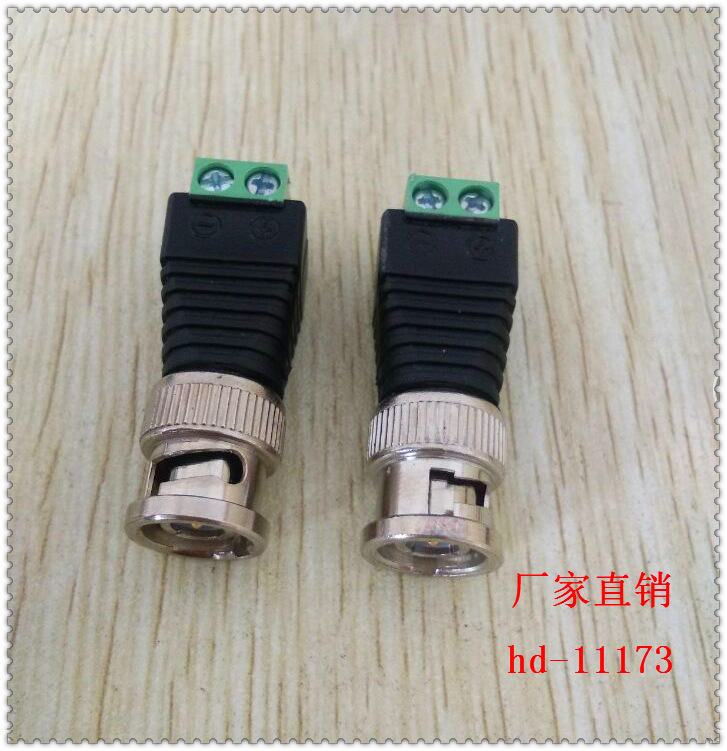 BNC绿色接线端子接线插头、转接头免焊连接器插头、视频音频插头