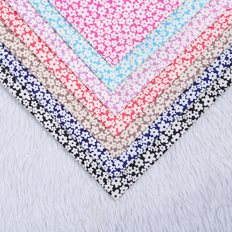 现货韩版依米花涤纶面料 小碎花印花箱包里料 厂家直供一件代发