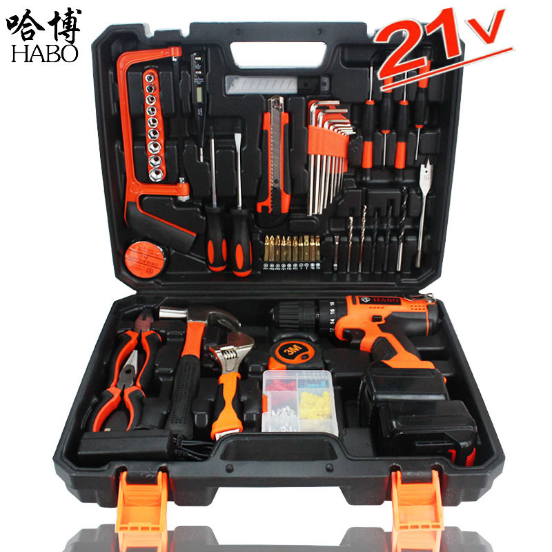 21V miniature household Lithium Rechargeable To attack Hand Drill Electric screwdriver Screwdriver Hardware Tools suit