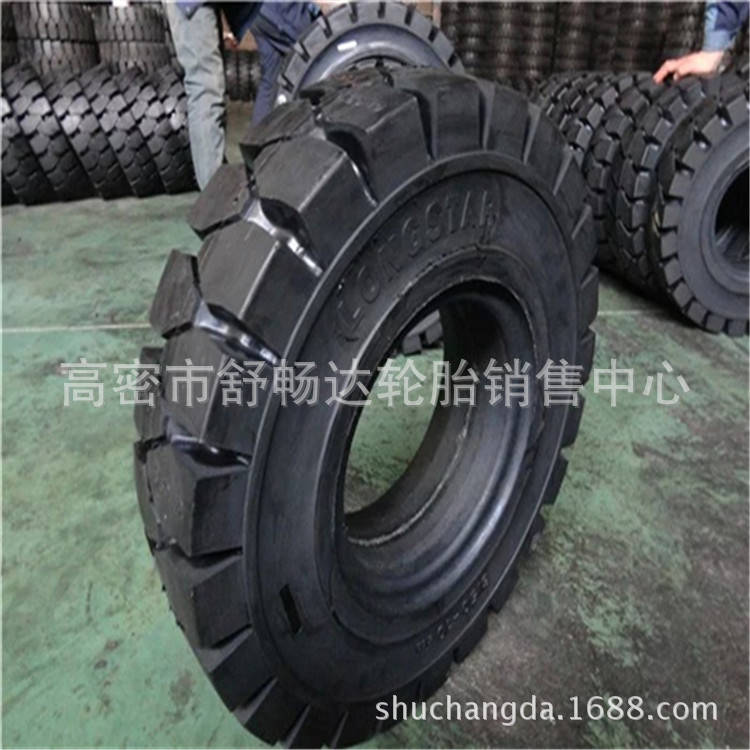 叉车轮胎后轮6.50-10实心轮胎650-10充气轮胎前轮28x9-15可配钢圈