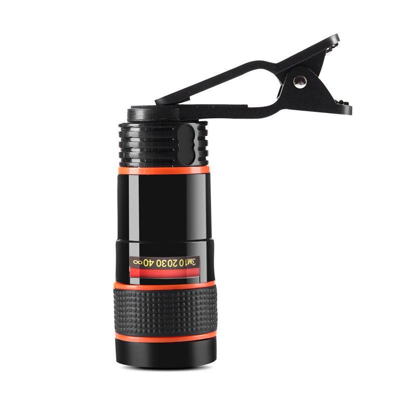 8倍手机拍照望远镜长焦距外置摄像头 8倍放大镜头迷你便携望眼镜