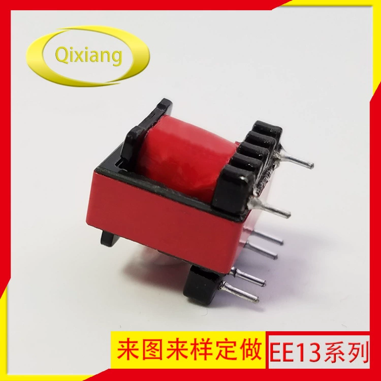 Оптовая поставка производителя полностью медного магнитного сердечника PC30 EE13, вертикальный высокочастотный трансформатор 5+5 можно настроить и по индивидуальному заказу.