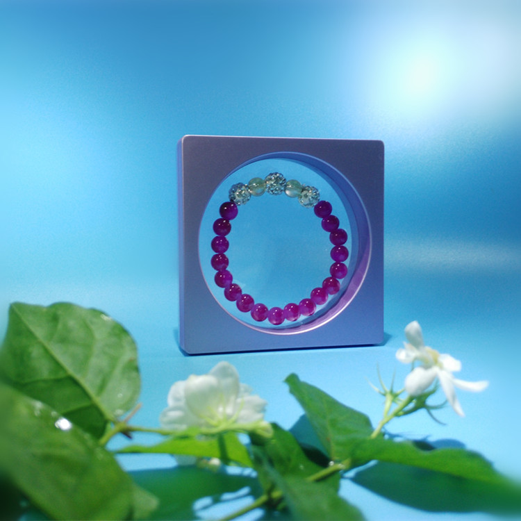 粉红玫瑰90mm内圆展示盒绿松石菩提徽章纪念币美颜假指甲美甲珍珠