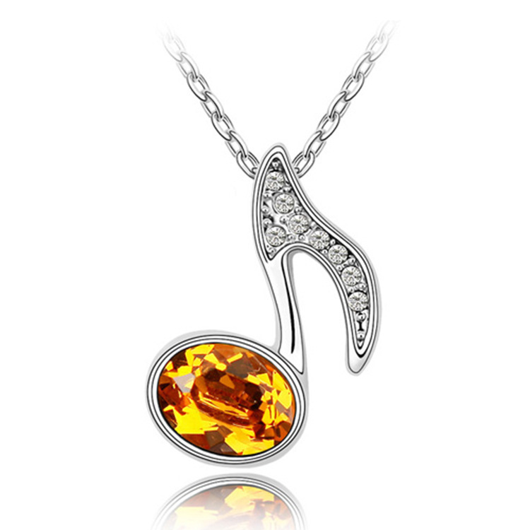 Korean Fashion Crystal Necklace Women's Short Pendant display picture 1