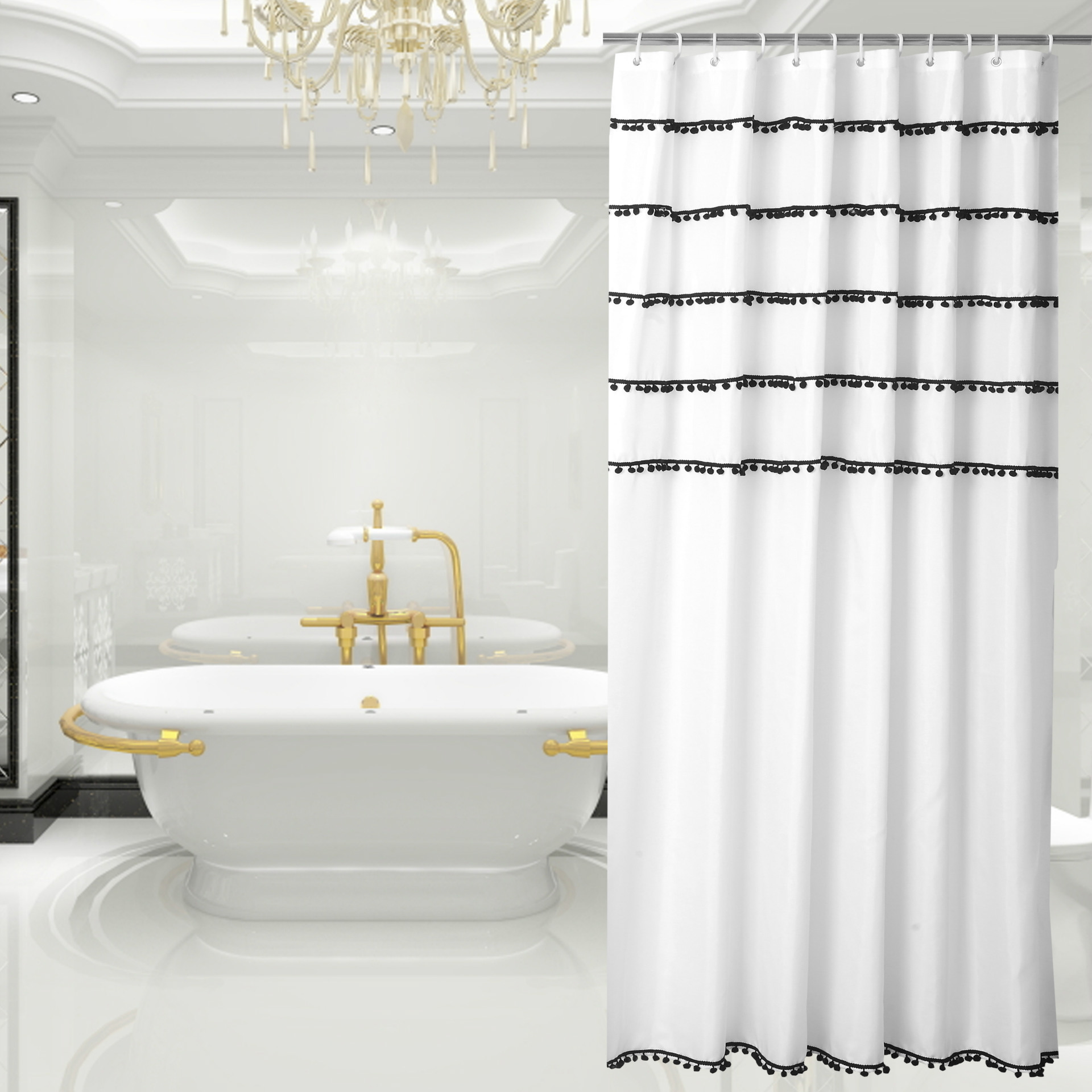 现代清新浴室薄纱窗帘室装修效果图图片素材-编号28962995-图行天下