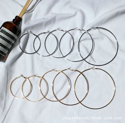 歐美大圈圈耳環 韓國夜店誇張耳飾品耳圈耳墜青島廠家批發貨源