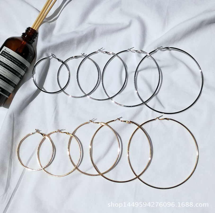 歐美大圈圈耳環 韓國夜店誇張耳飾品耳圈耳墜青島廠家批發貨源