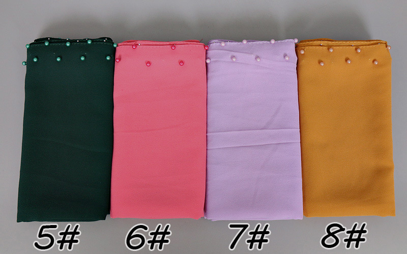 5-8#-珍珠雪纺头巾 民族风包头巾