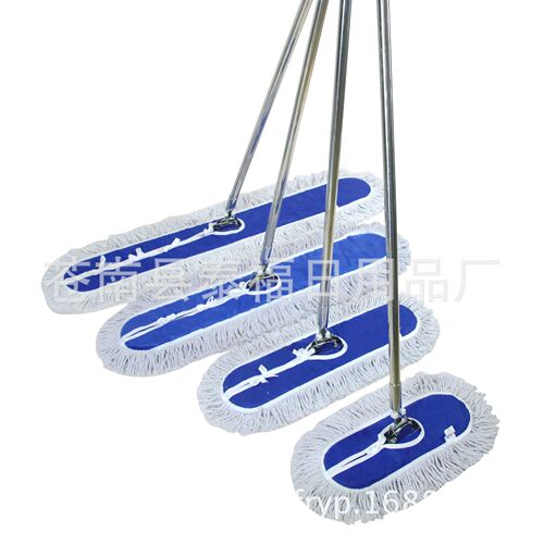 Property dust push mop flat large mop long cotton line industrial factory hotel shopping mall absorbent cotton line mop