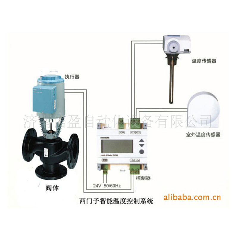 溫控閥生產廠傢 西門子混裝電動溫控閥VF45.100+SKD62 蒸汽調節