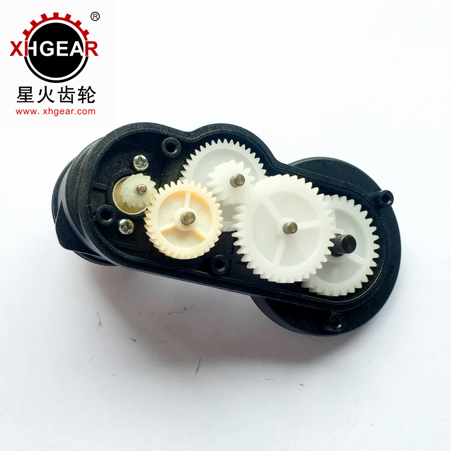 星火东莞厂家供应塑料牙箱 扫地机齿轮箱 塑料齿轮变速箱