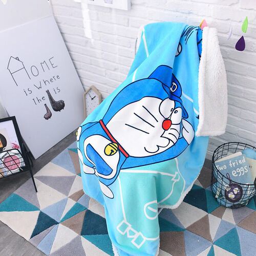 Children's blanket made of warm lamb's wool, popular in foreign trade, AB version, with good warmth performance, office, car, and sofa blanket
