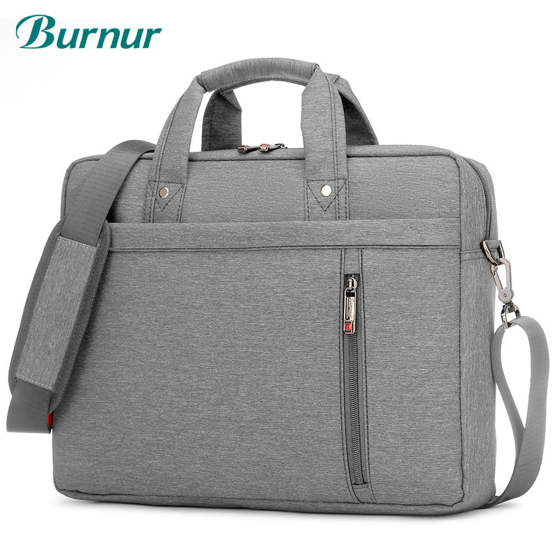 Burnur笔记本电脑包13.3手提包17.3单肩15.6寸批发定制定做资料袋