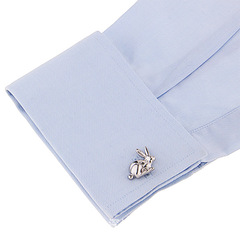 【新品】ixiukou小白兔袖扣袖釘聖誕禮物外貿暢銷/動物造型991840