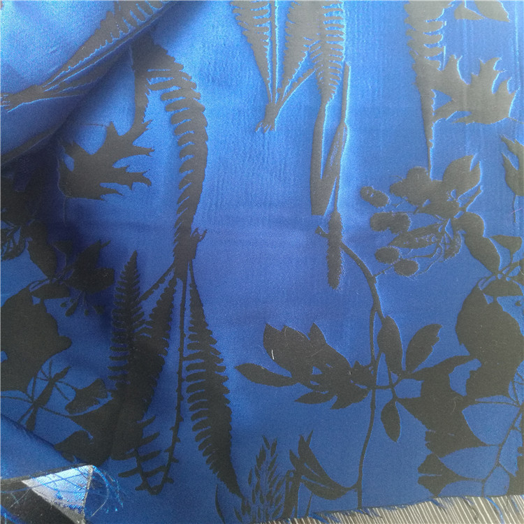 海草植物图案色织梭织提花面料适用于服装装饰沙发布鞋子布