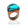 Wooden ring, ethnic fashionable resin, ethnic style, city style