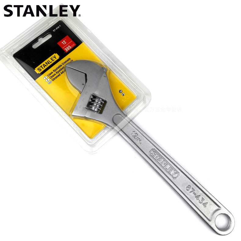 史丹利活动扳手12寸带刻度光柄活络扳手 万能活口扳手87-434-1-23