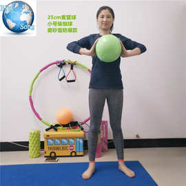 磨砂面防爆小号迷你瑜伽球25cm麦管球 普拉提球充气体操球健身球