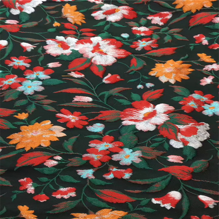 万朵小山花图案色织提花面料适用于服装装饰沙发布鞋子布