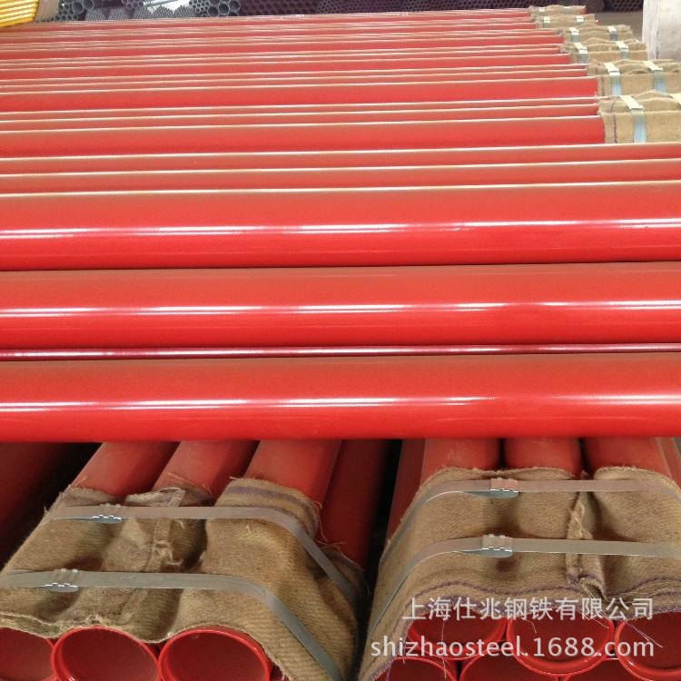 内外涂塑热镀锌无缝钢管 外镀锌内涂聚乙烯无缝管 消防涂塑钢管