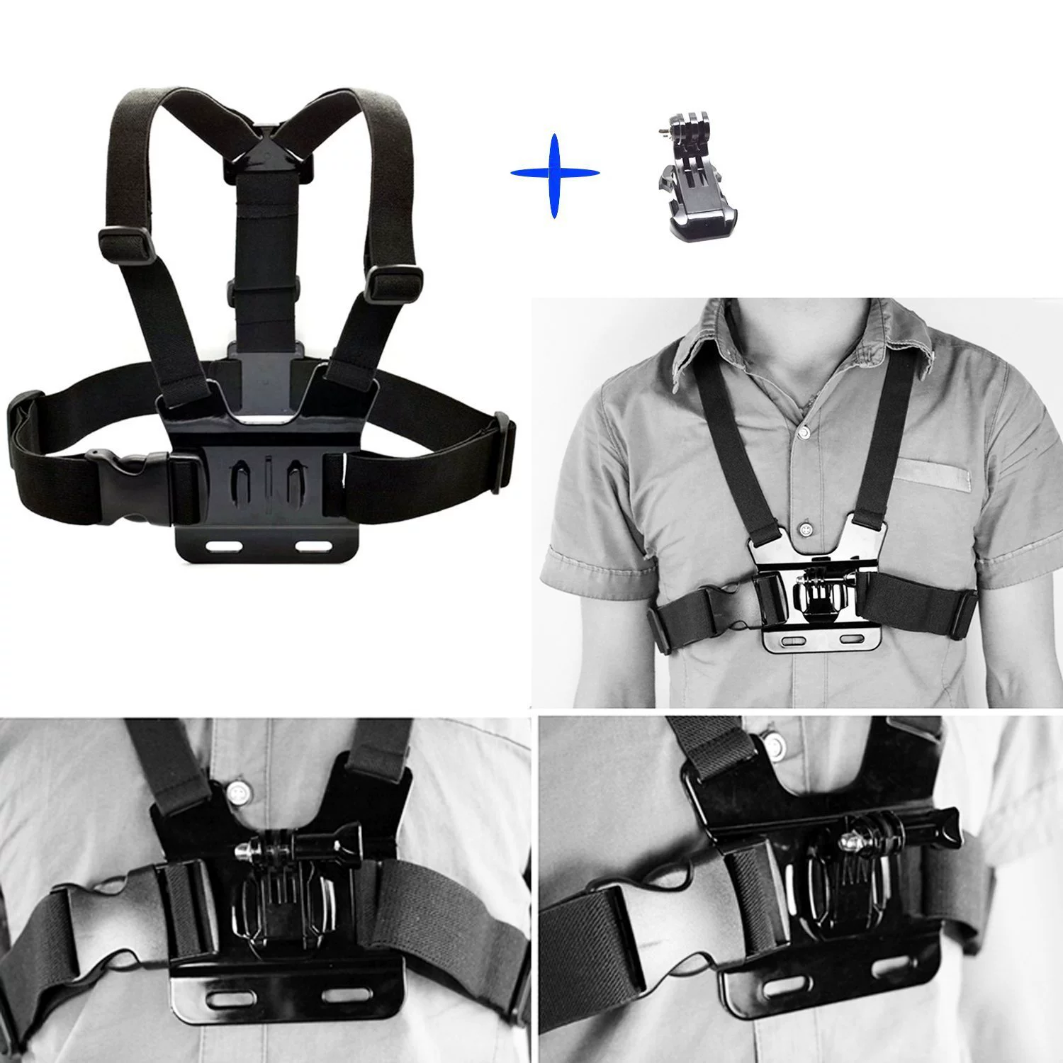 Compatible camera, chest strap, headband, 10/9, 9pcs, worn on the shoulder